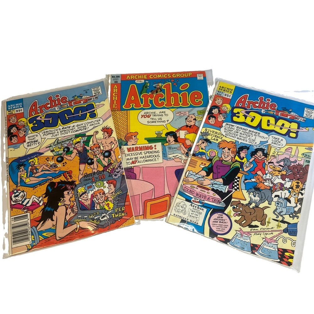 Lot of 3-Archie 3000 No. 3 and 5 and Archie Archive 286